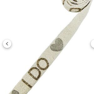 White and Gold 'I Do' BEADED purse strap ~Bachelorette~